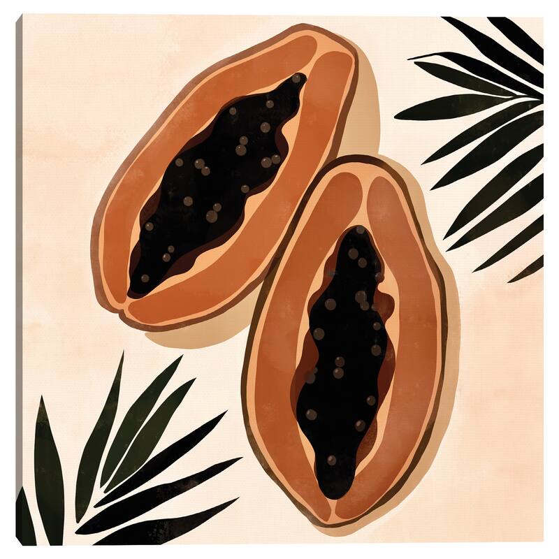 Papaya Canvas Art Print