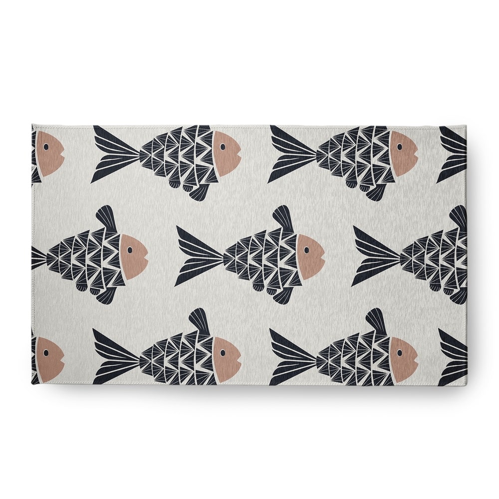 Fish Tales Nautical Chenille Rug
