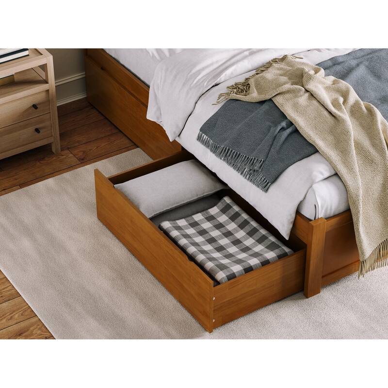 Concord Platform Bed with Footboard and Storage Drawers