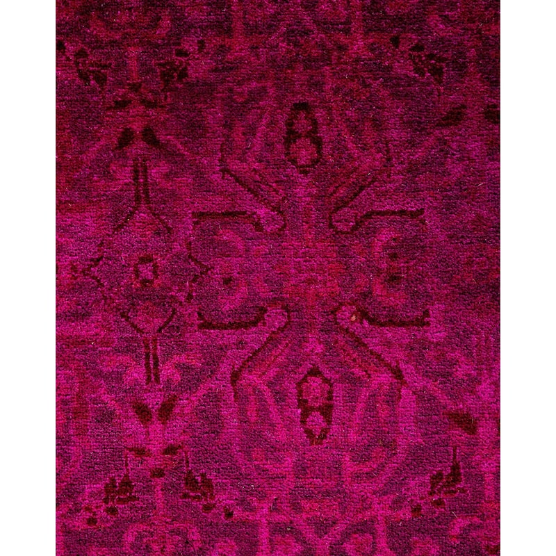 Fine Vibrance One-of-a-Kind Hand-Knotted Runner Rug - Pink, 2' 7" x 10' 9" - 2' 7" x 10' 9"