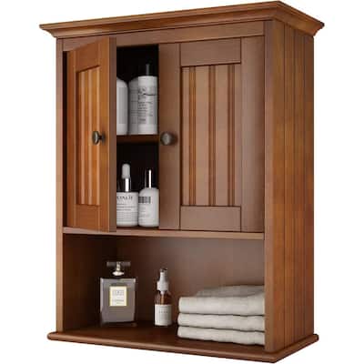 Wood Wall Cabinet, Bathroom Medicine Cabinet Storage