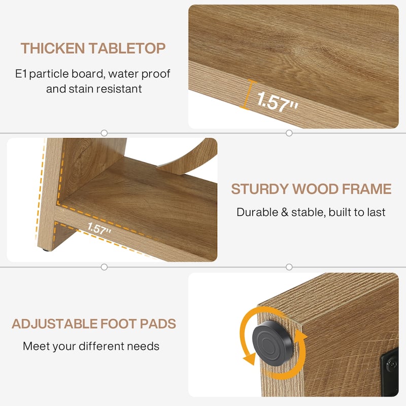 70.8 Inches Rustic Console Table with Storage Shelf for Entryway - 11.61" W x 70.8" L x 31.49"H