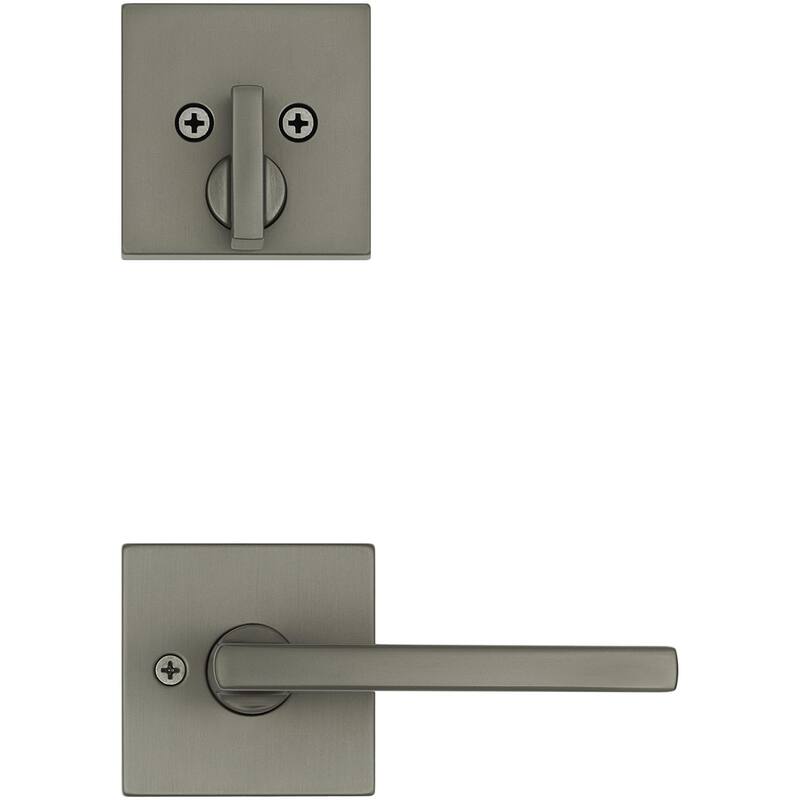 Kwikset 971HFLSQT Halifax Lever Keyed Entry Handleset Interior Pack