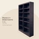 preview thumbnail 3 of 15, Concepts in Wood Double Wide Wood Bookcase, 12 Shelf, 84 inch Tall