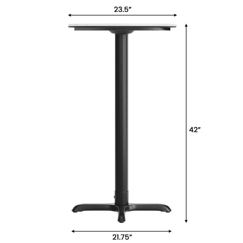 Commercial HPL Tabletop with Bar Height Crisscross Base