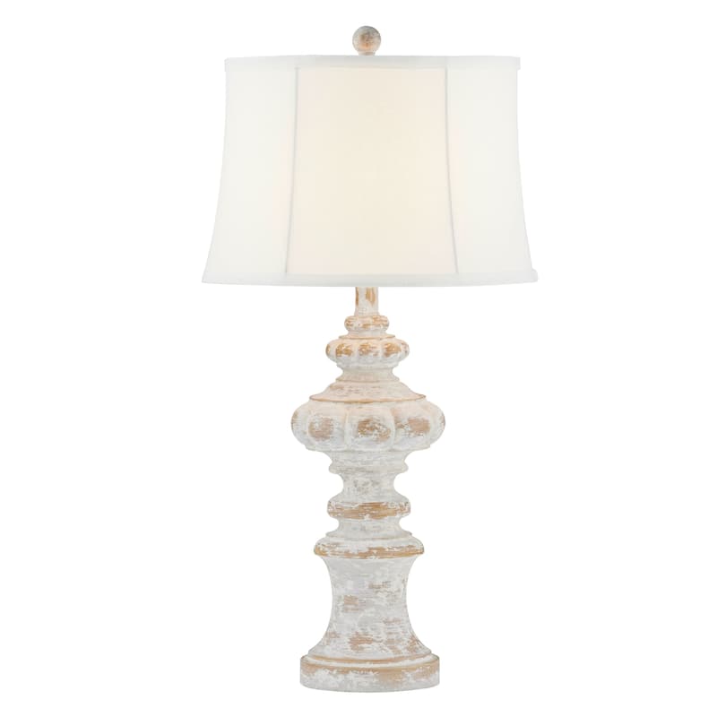 Mara 30" Table Lamp with Linen Shade, Distressed Gray (Set of 2)