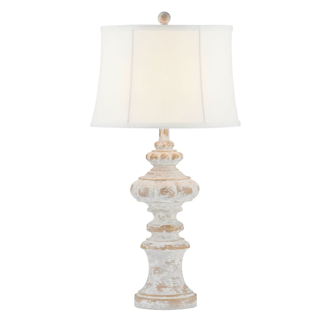 Mara 30" Table Lamp with Linen Shade, Distressed Gray (Set of 2)