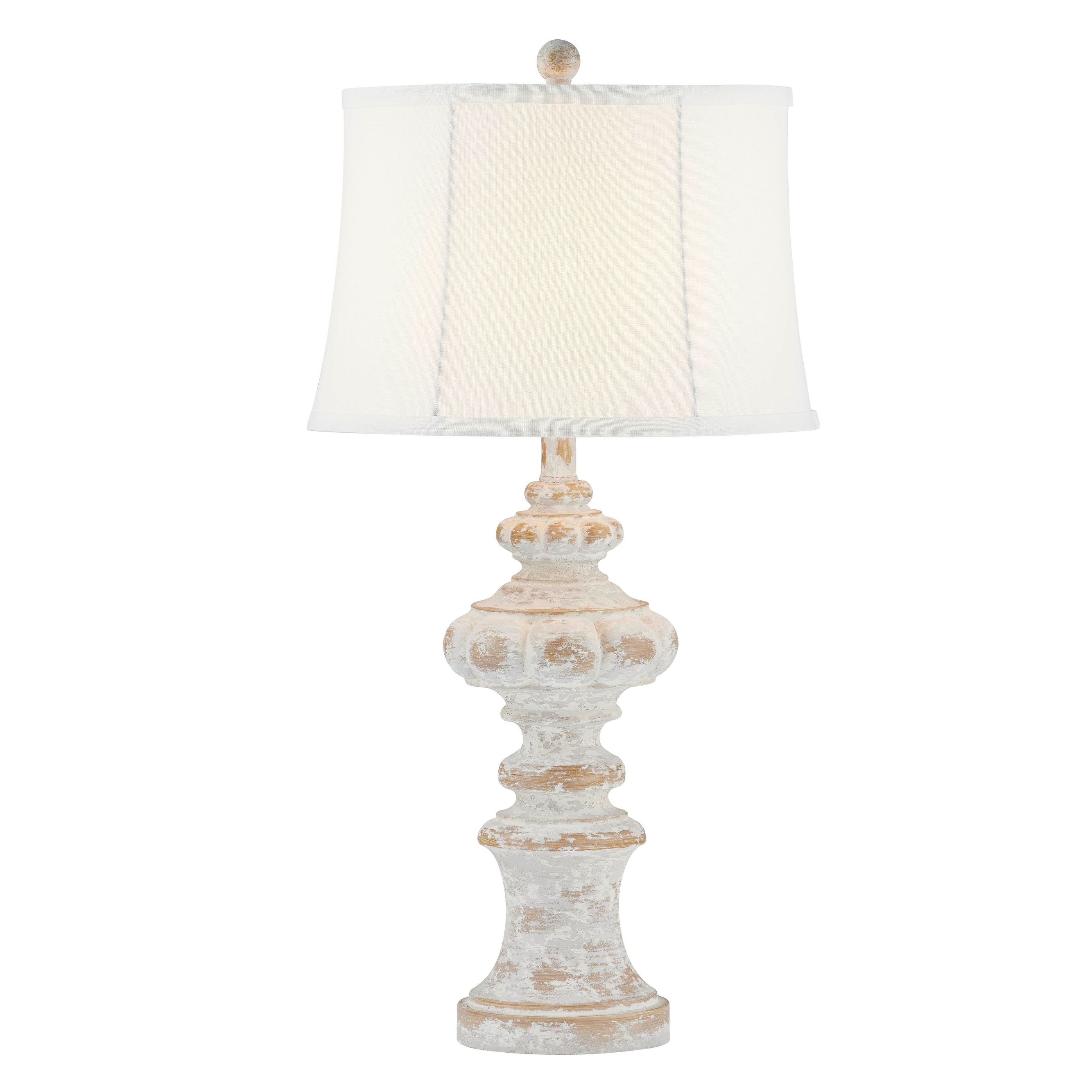 Mara 30" Table Lamp with Linen Shade, Distressed Gray (Set of 2) - Distressed Gray