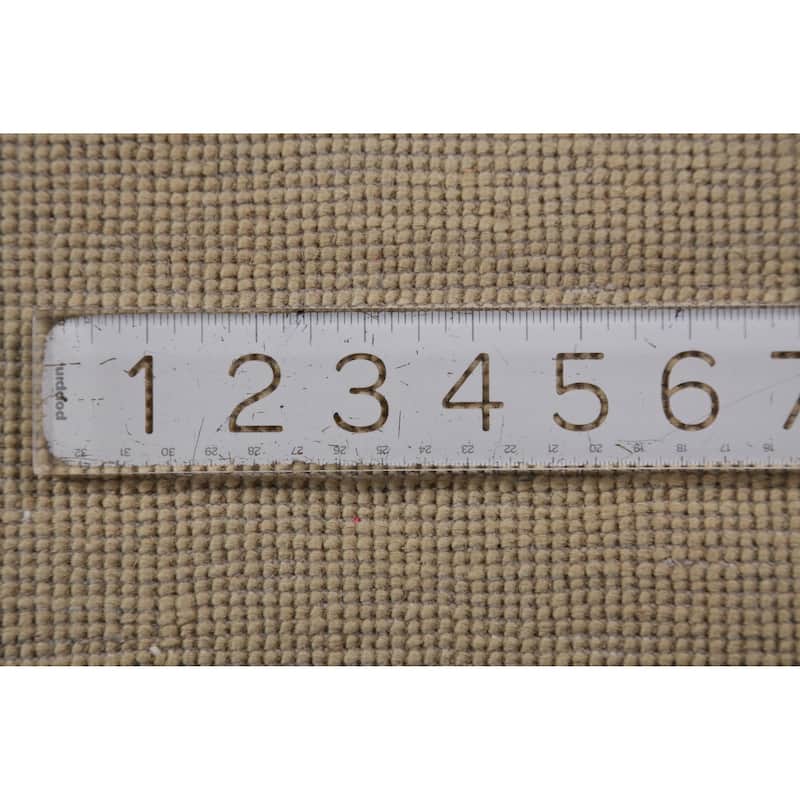 Hand Knotted Oriental 100% Wool Carpet Modern Solid Green Gabbeh Runner Rug - 10' 0'' X 3' 3''