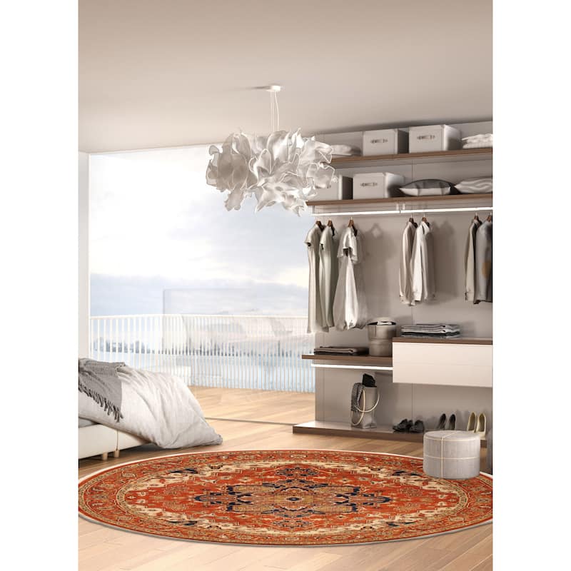 ECARPETGALLERY Hand-knotted Jules Sultane Dark Copper Wool Rug - 8'0 x 8'0