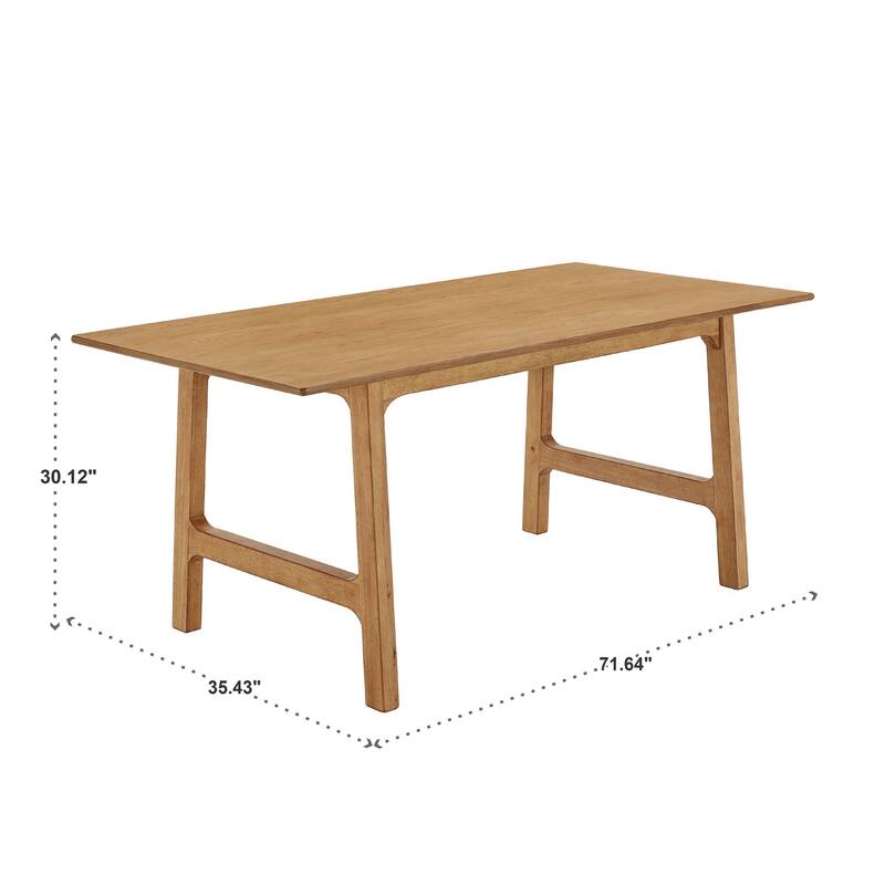 Pitea Scandinavian Wood Finish 6 - Person Dining Set by iNSPIRE Q Modern