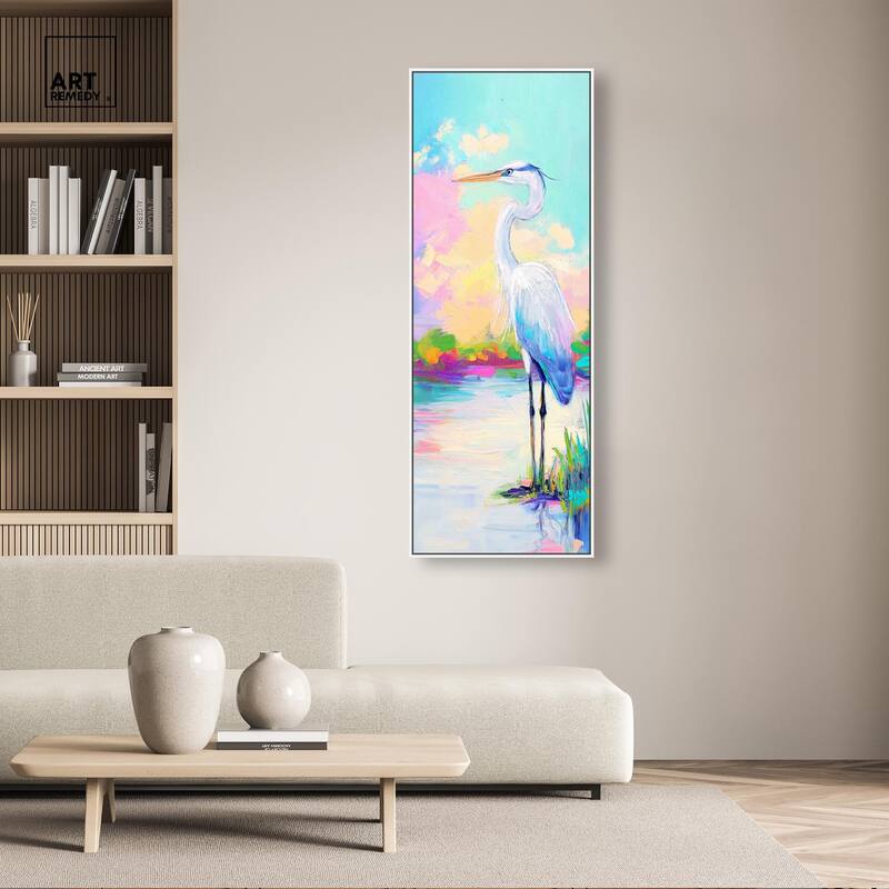 Expressive Egret II Panoramic Canvas by Art Remedy