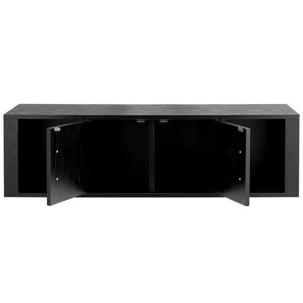 Shop Costway Wall Mounted Floating Desk Hutch Wall Shelf Cabinet