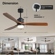 preview thumbnail 133 of 189, Sofucor 42"/48"/ 52"/60"Noiseless Walnut Wood Ceiling Fan with Remote Control, Integrated Light Optional