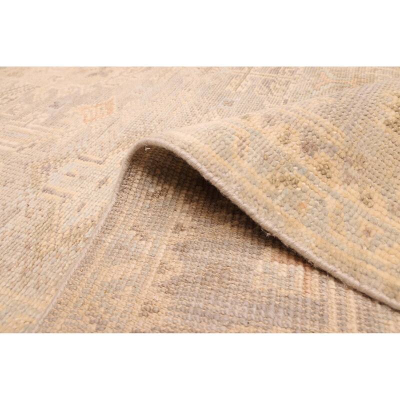 ECARPETGALLERY Hand-knotted Kavya Oushak Grey Wool Rug - 9'0 x 12'0