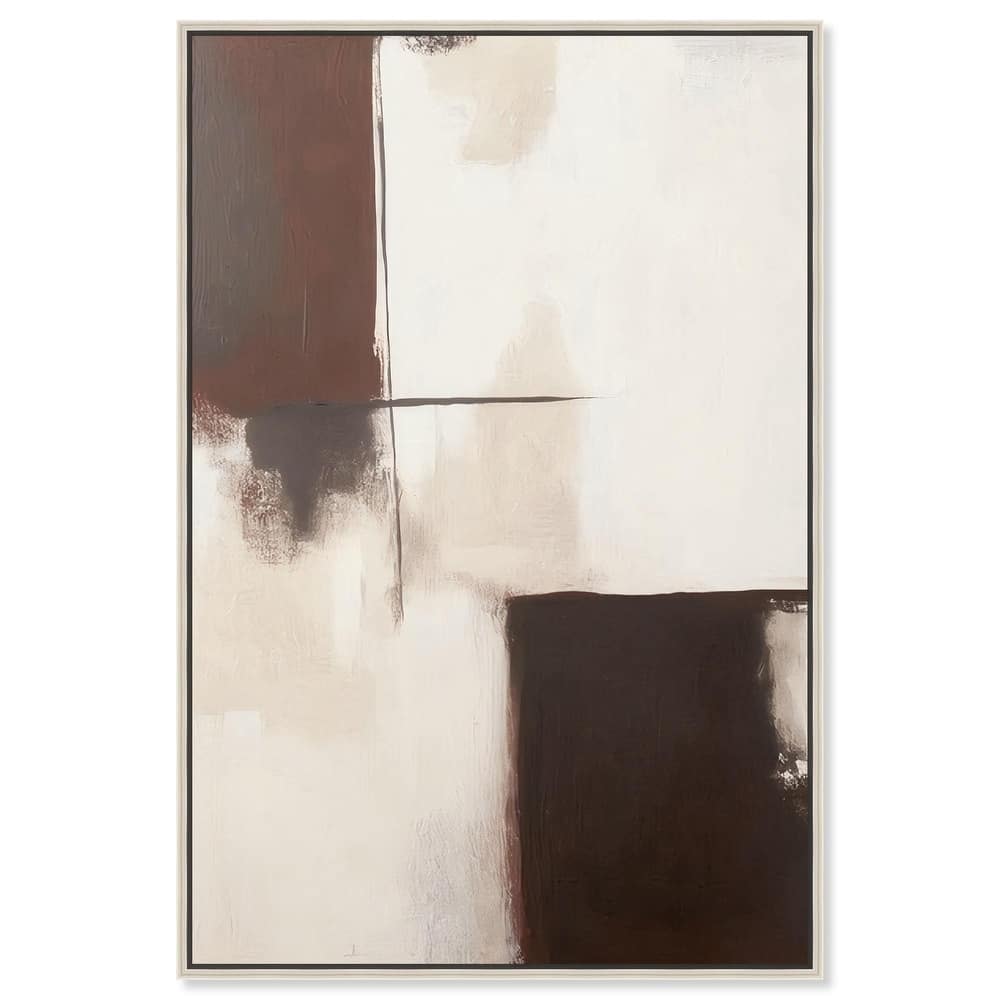 Burgundy and Beige Canvas by Art Remedy