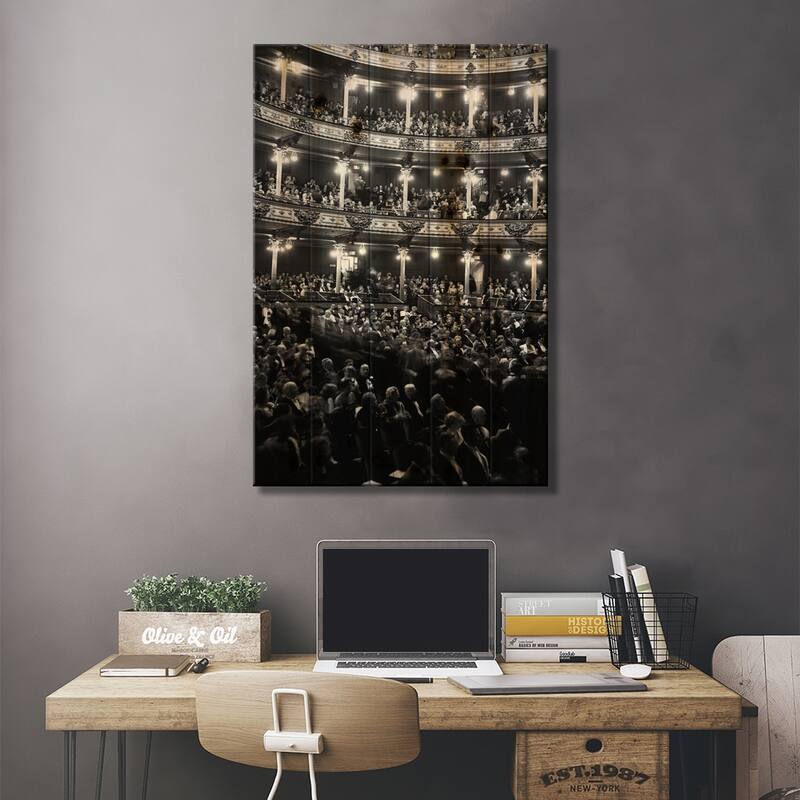1960s Audience In Seats And Balconies Of The Academy Of Music Philadelphia Pennsylvania USA Print On Wood by Vintage Images