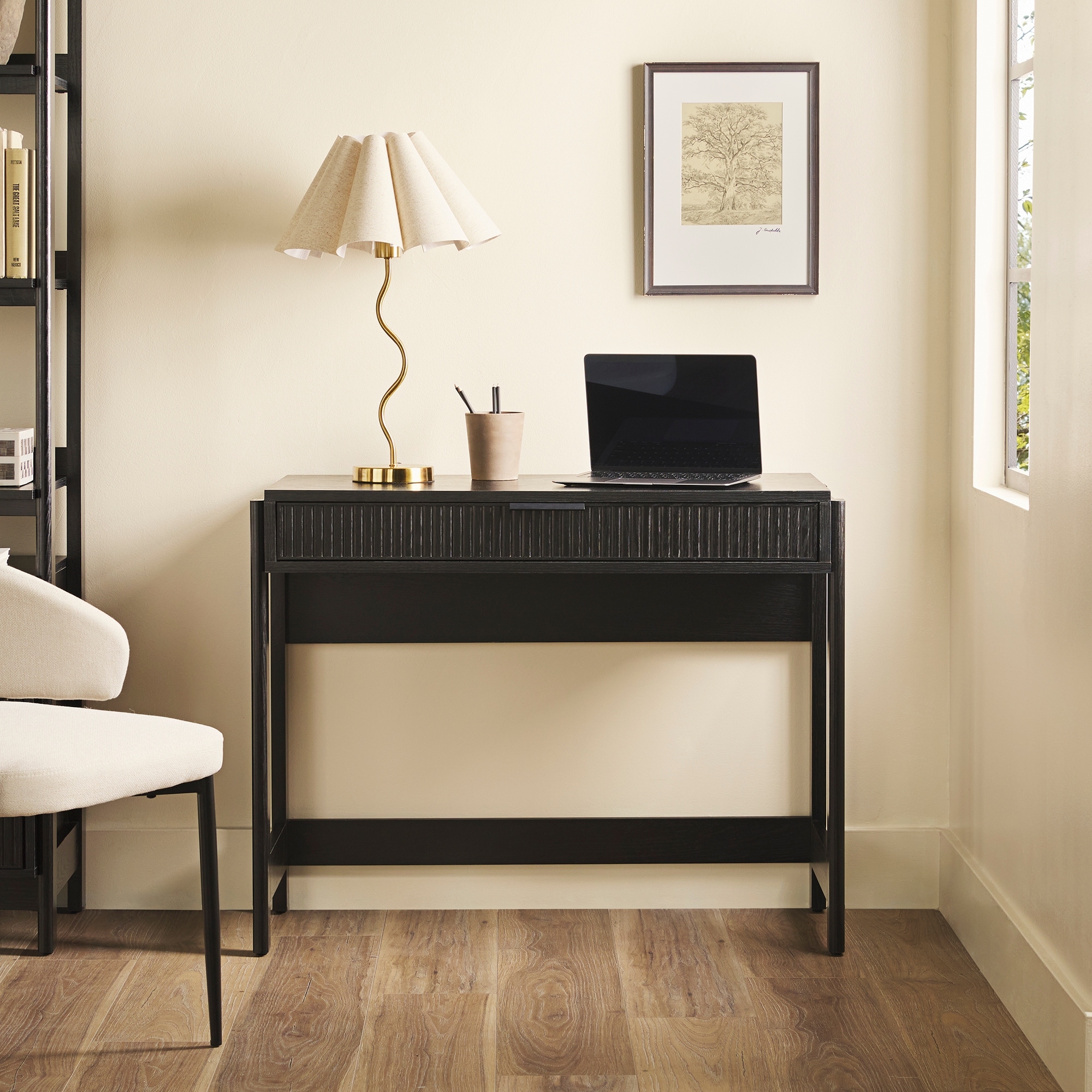 Walker Edison Reeded Writing Desk with Drawer