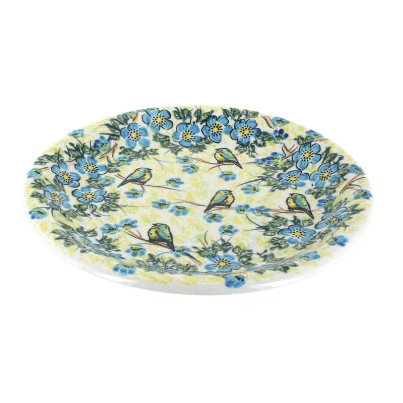 Blue Rose Polish Pottery Vena Dinner Plate - Bluebird