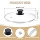 preview thumbnail 13 of 13, 1 Pcs Universal Lid for Pot Cookware, Replacement Glass Pan Lids - Clear, Black Fit 8.5 Inch