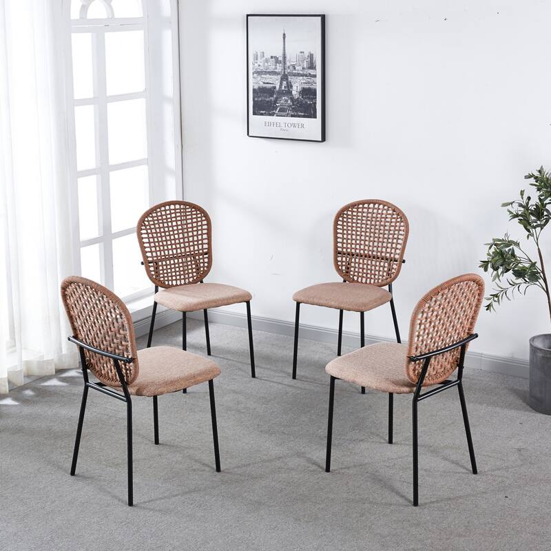 Set of 4 dining chair - Brown