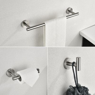 3-Piece Wall Mount Stainless Steel Bathroom Towel Rack