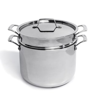 BergHOFF Professional Tri-Ply 18/10 Stainless Steel 9.5" Stockpot with SS Lid, 8qt.