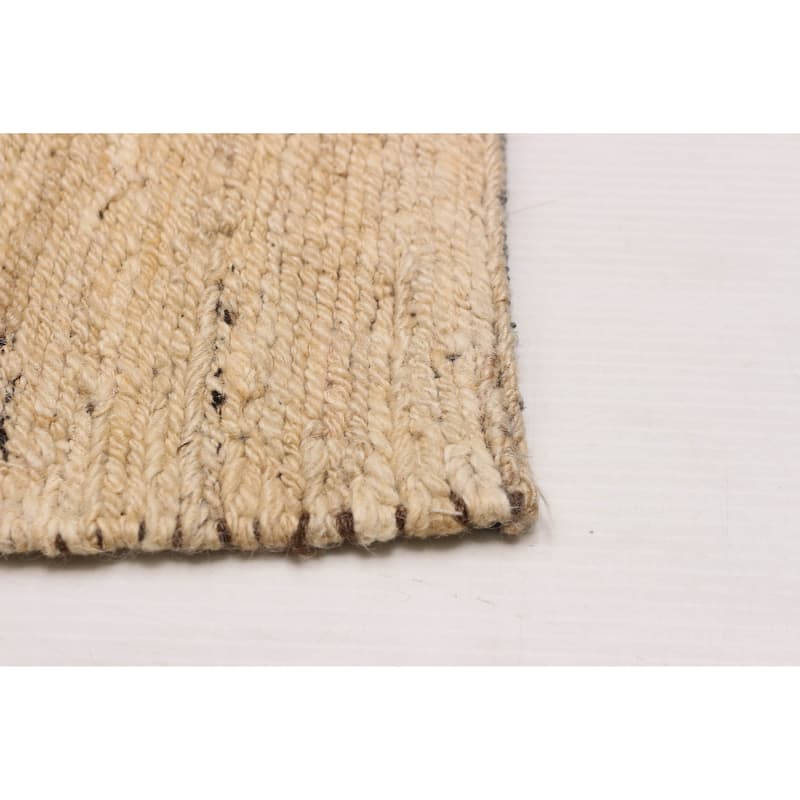 ECARPETGALLERY Flat-Weave Lahor Finest Cream Wool Tapestry Kilim - 13'4 x 12'10