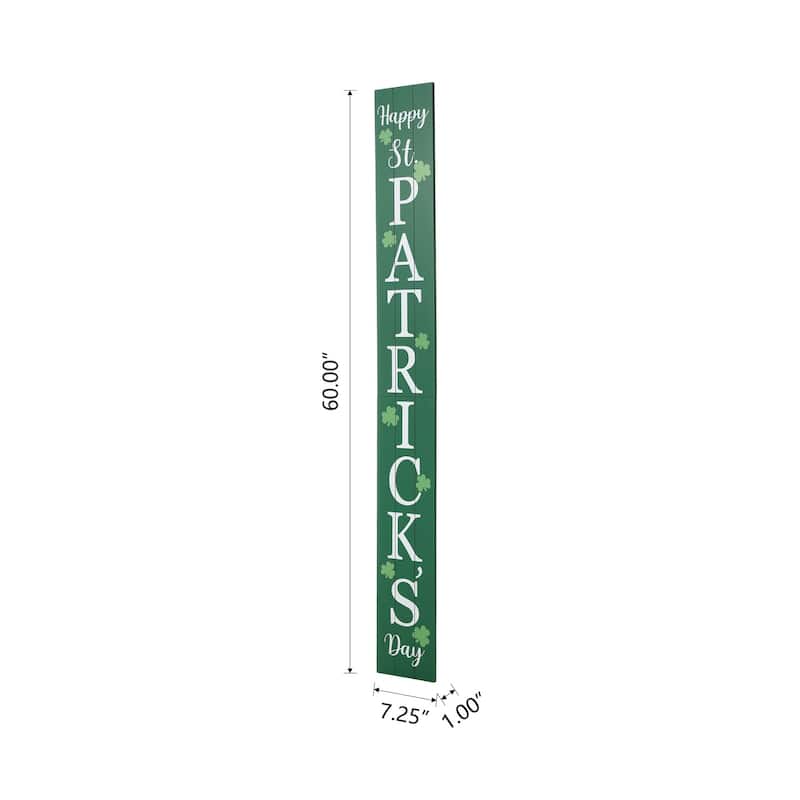 Glitzhome 60"H Wooden St. Patrick's Porch Sign