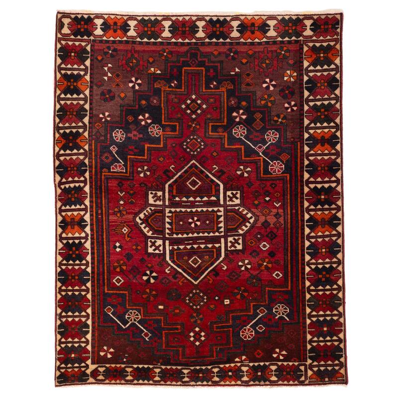 ECARPETGALLERY Hand-knotted Konya Anatolian Red Wool Rug - 4'9 x 6'0