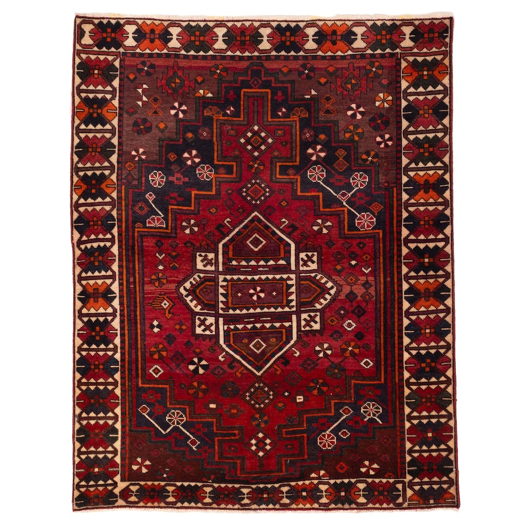 ECARPETGALLERY Hand-knotted Konya Anatolian Red Wool Rug - 4'9 x 6'0