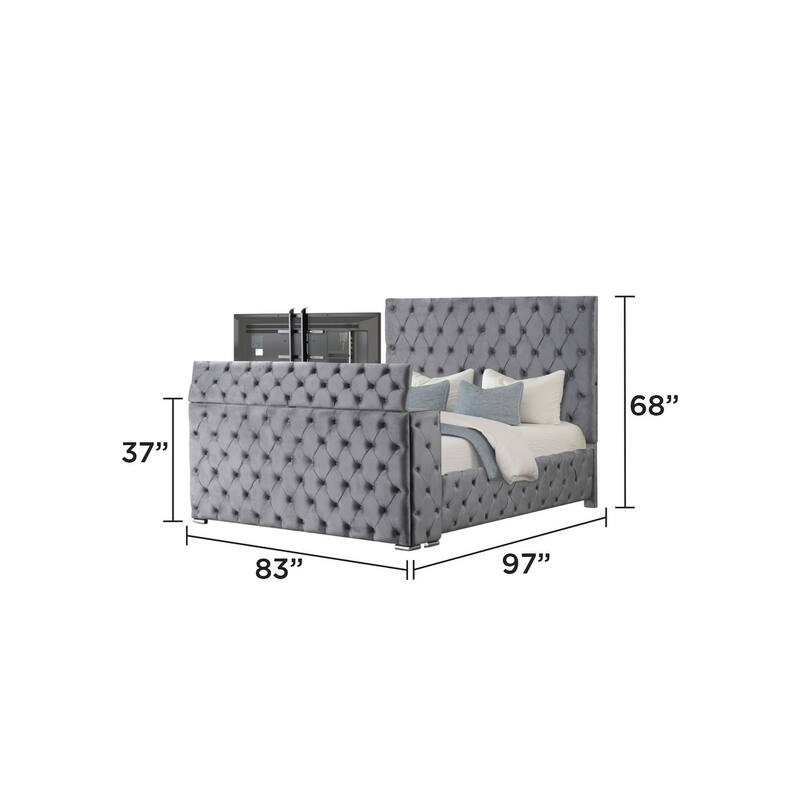 Encore King / Queen Bed in Beige / Black / Gray