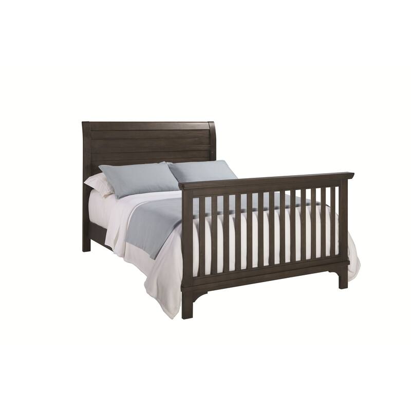 Taylor 57" Wide Farmhouse Convertible Crib, River Rock Brown
