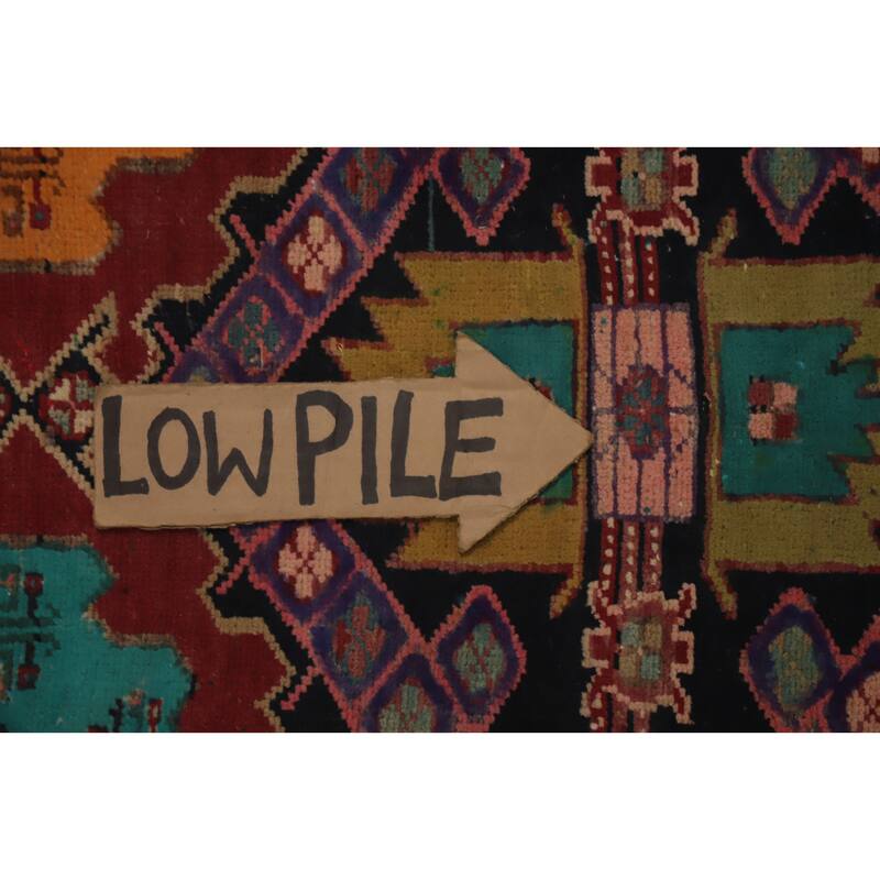 Hand Knotted Oriental 100% Wool Carpet Traditional Tribal Multi-Colored Ardebil Runner Rug - 10' 5'' X 3' 4''