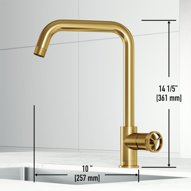 Vigo VG02040 Cass 1.8 GPM 14" H Single Handle Single Hole Bar Faucet