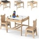 preview thumbnail 2 of 4, Kids Table and Chairs Children Wooden Activity Set with Double-Sided