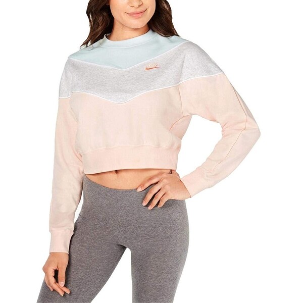 Nike fleece colorblocked cropped sweatshirt Clearance