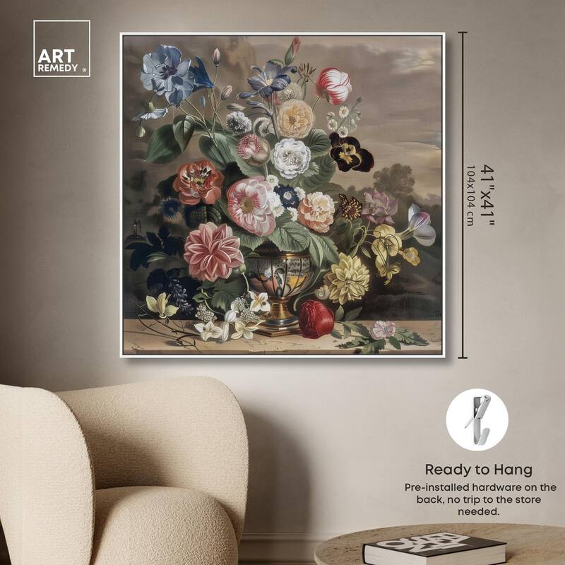 Classical Dream Vase II Canvas by Art Remedy