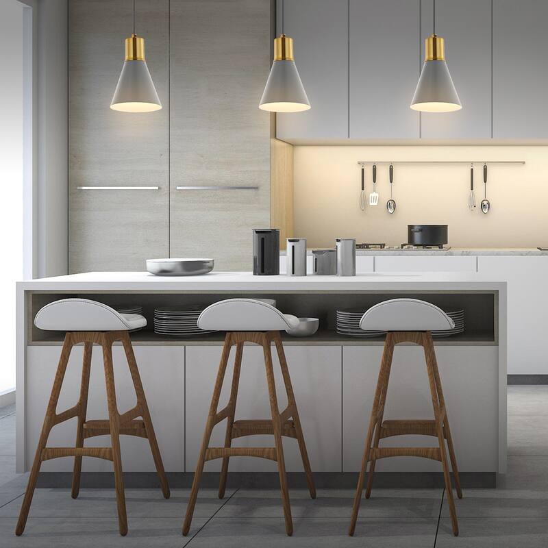 Watts Mid-Century Modern Iron LED Pendant, by JONATHAN Y