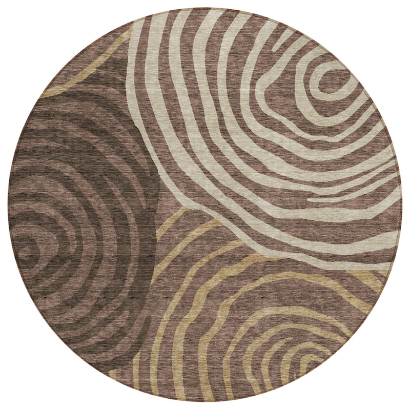 HomeRoots Abstract Transitional Rectangle Outdoor Rug