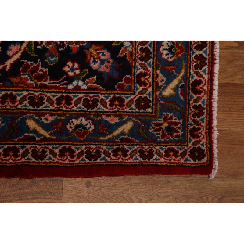 Traditional Kashan Persian Large Area Rug Hand-knotted Wool Carpet - 10'3" x 17'0"