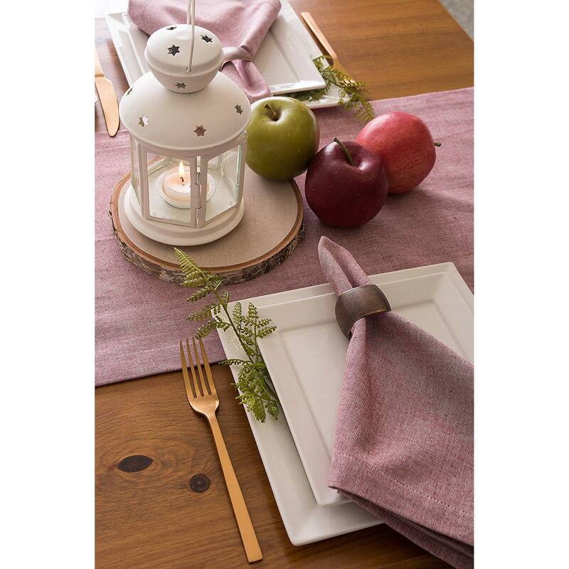 Design Imports Solid Chambray Table Runner (0.25 inches high x 14 inches wide x 72 inches deep)