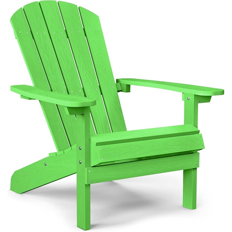 WINSOON All Weather HIPS Outdoor Plastic Adirondack Chairs - Lime