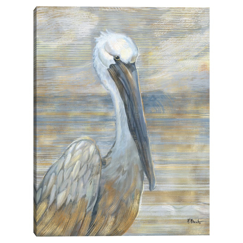 Golden Salty Pelican by P Brent Cnvs Art