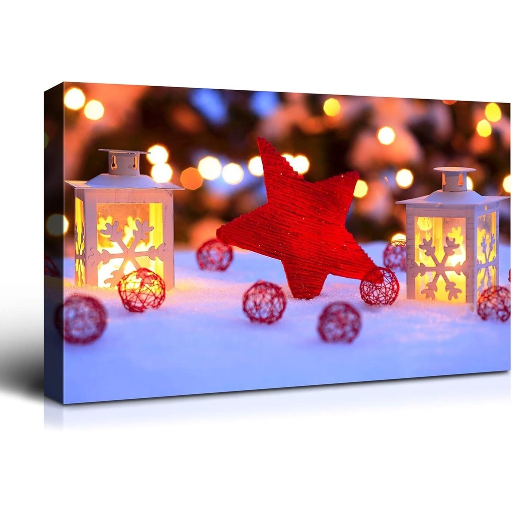 Christmas Canvas Wall Art Print Festival