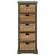 preview thumbnail 5 of 7, SAFAVIEH Vedette 5-Drawer Wicker Basket Storage Chest - 18"W x 14"D x 46"H