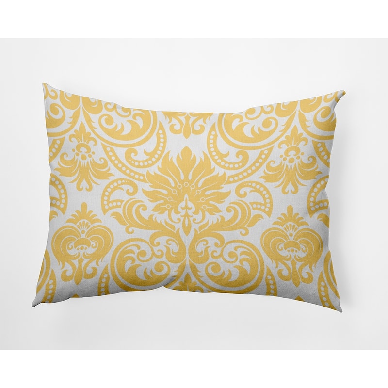 Alexys Indoor/Outdoor Throw Pillow - Yellow - 14" x 20"