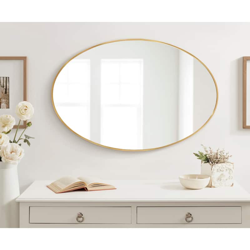 Kate and Laurel Zayda Metal Oval Mirror - 24x36