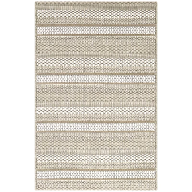 James Classic Stripe Indoor/Outdoor Area Rug - 7'10" x 9'10" - Beige/Ivory