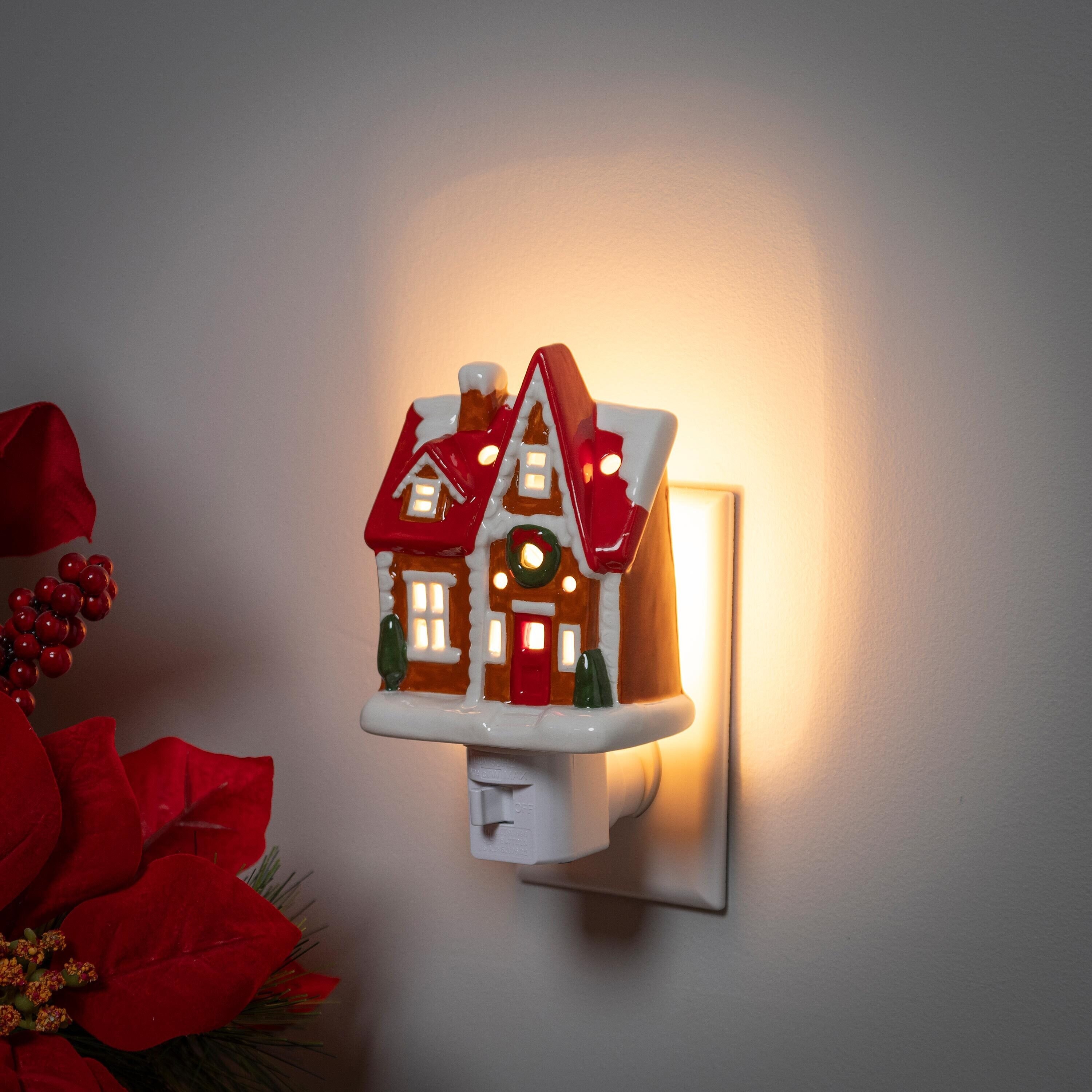 Ceramic Christmas House Nightlight Bed Bath Beyond 41675083